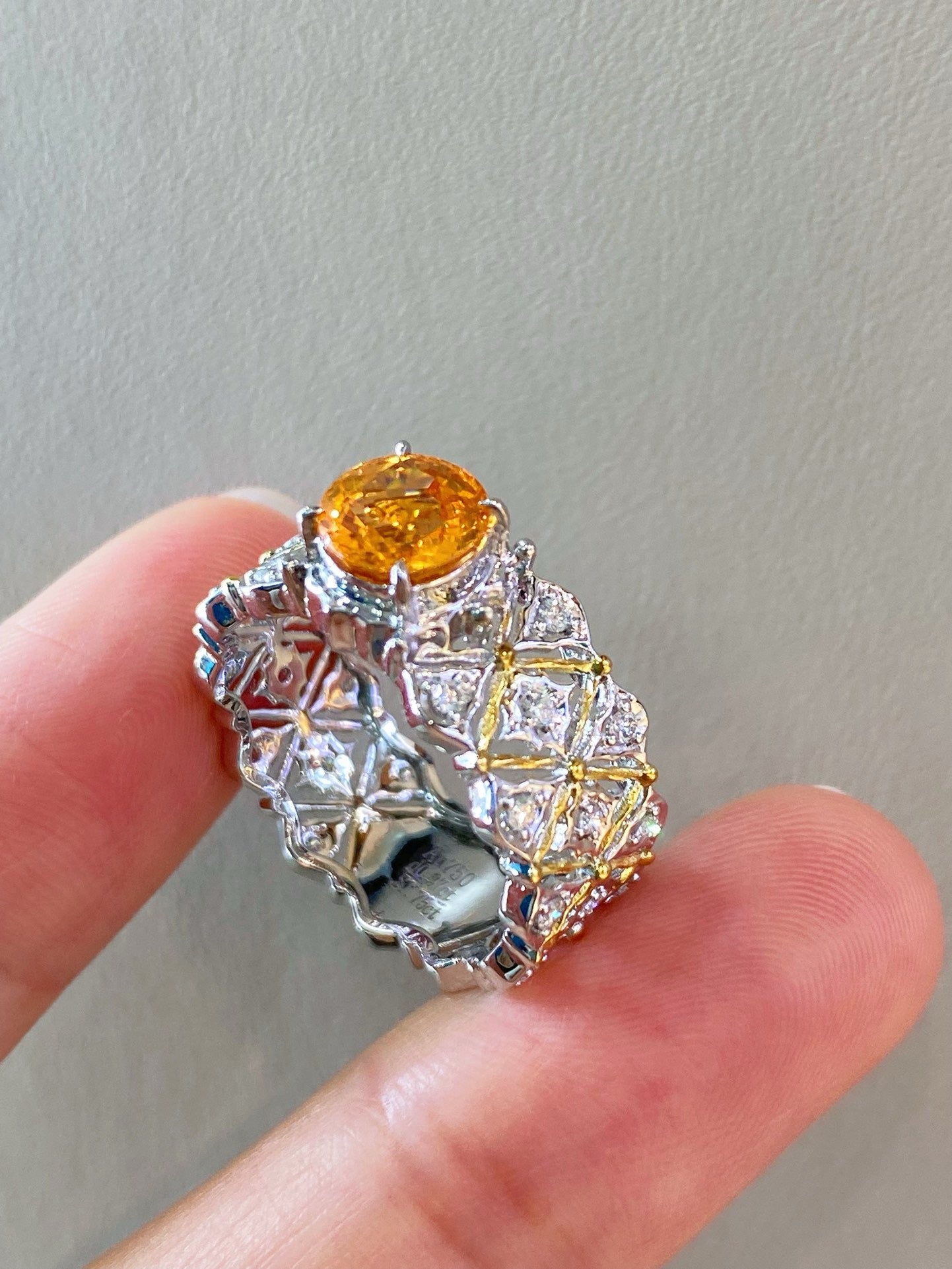 Fanta Fire – 1.75ct Natural Spessartine Garnet Ring