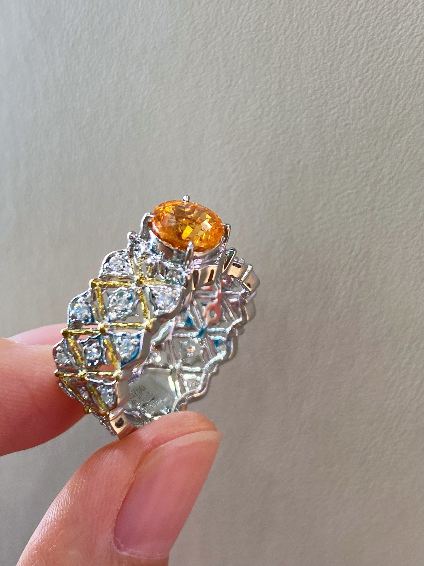 Fanta Fire – 1.75ct Natural Spessartine Garnet Ring