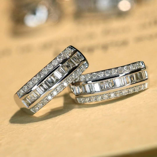 Classic Full Diamond Hoop Earrings