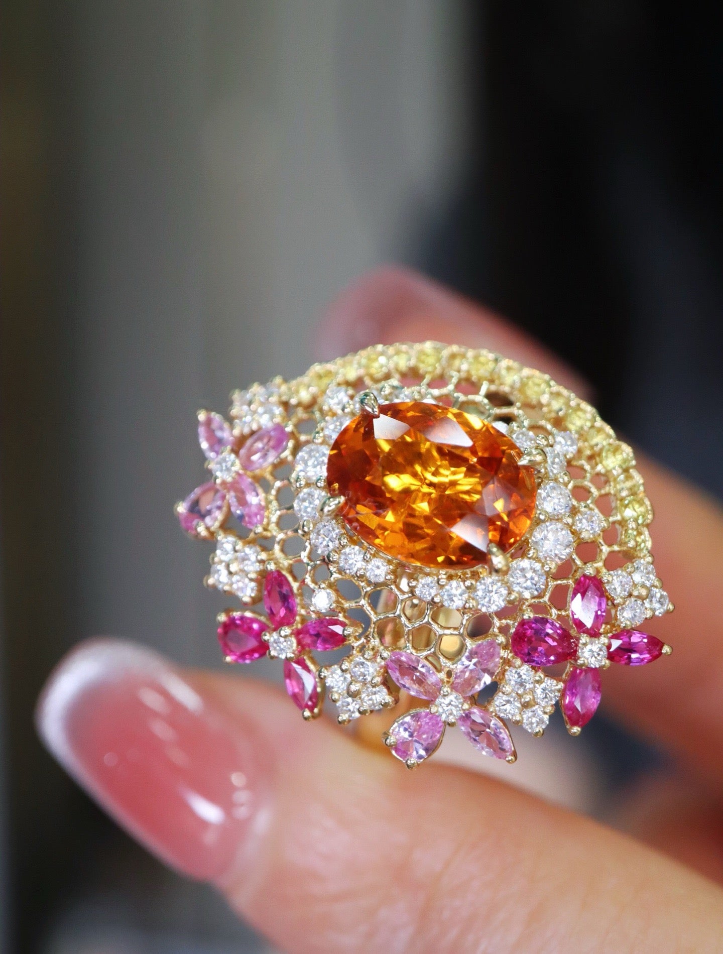 Serwa Jewellery | The Secret Garden – Fanta Garnet Earrings