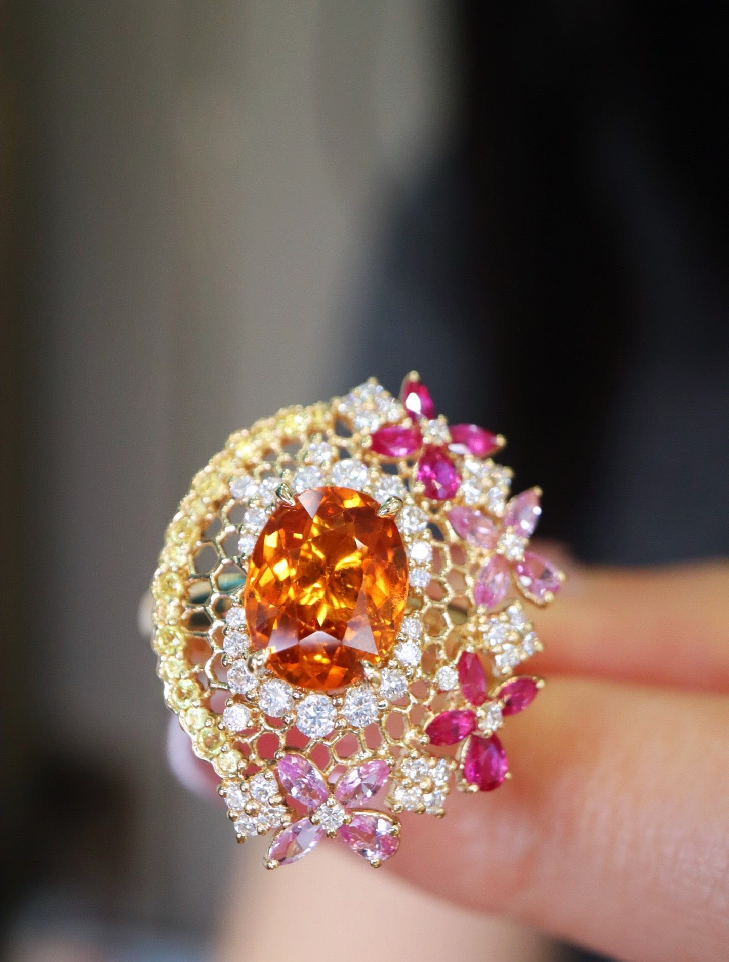 Serwa Jewellery | The Secret Garden – Fanta Garnet Earrings