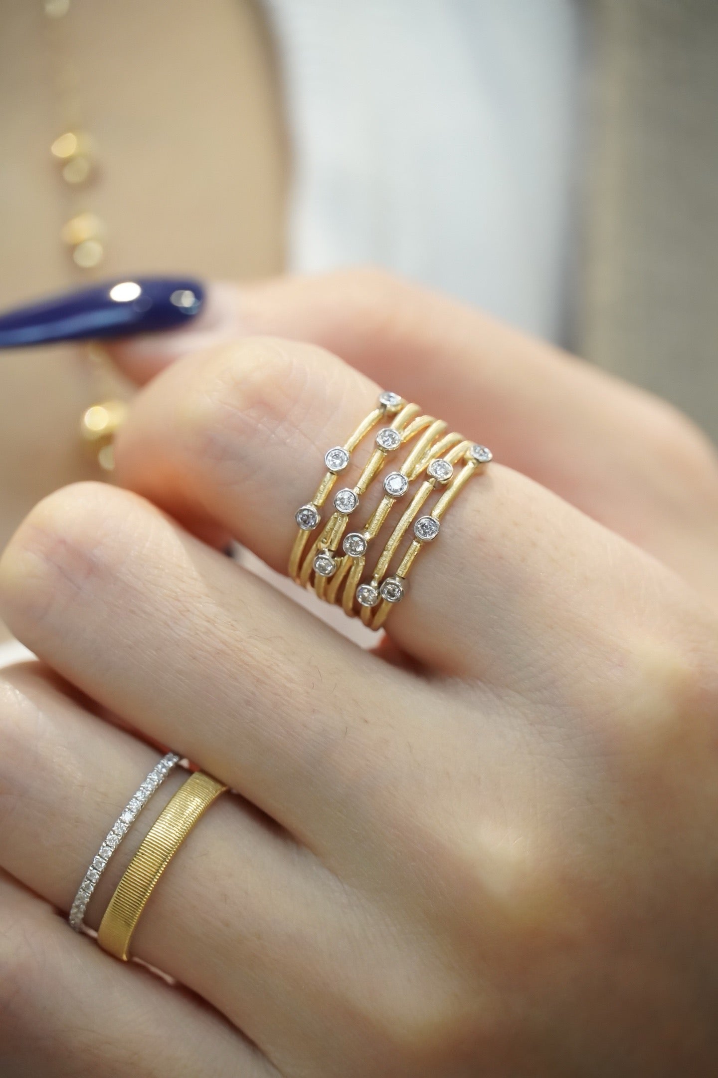 Serwa Jewellery | Brushed Bubble Ring｜Silken Light, Sculpted Elegance