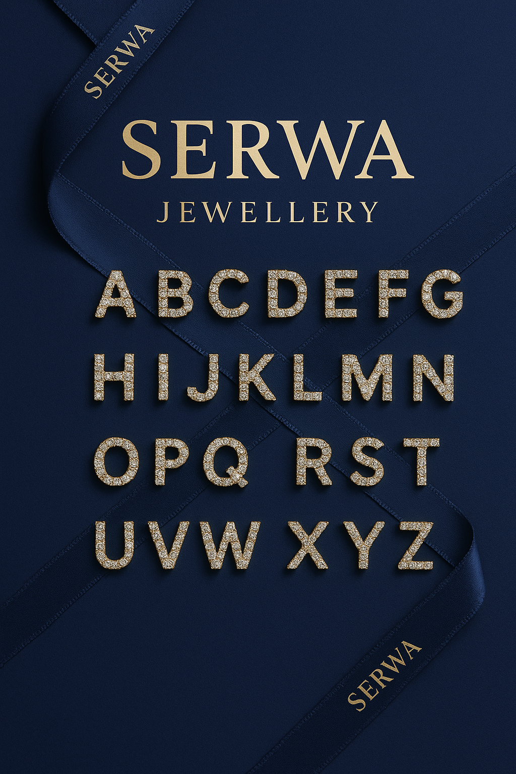 Serwa Jewellery | A–Z Diamond Letter Stud Earrings