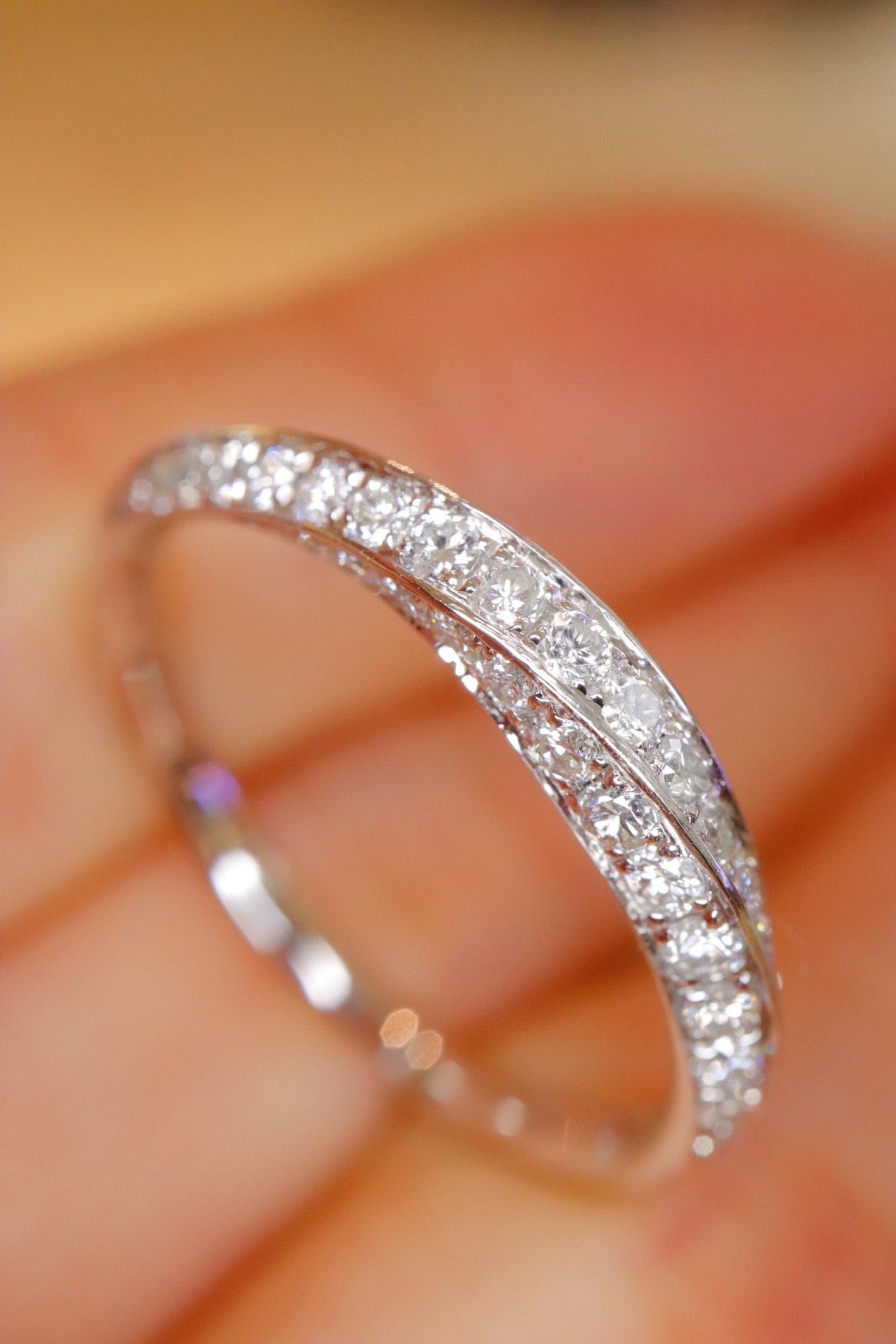 Serwa Jewellery | Wheel of Destiny – Platinum Diamond Couple Rings