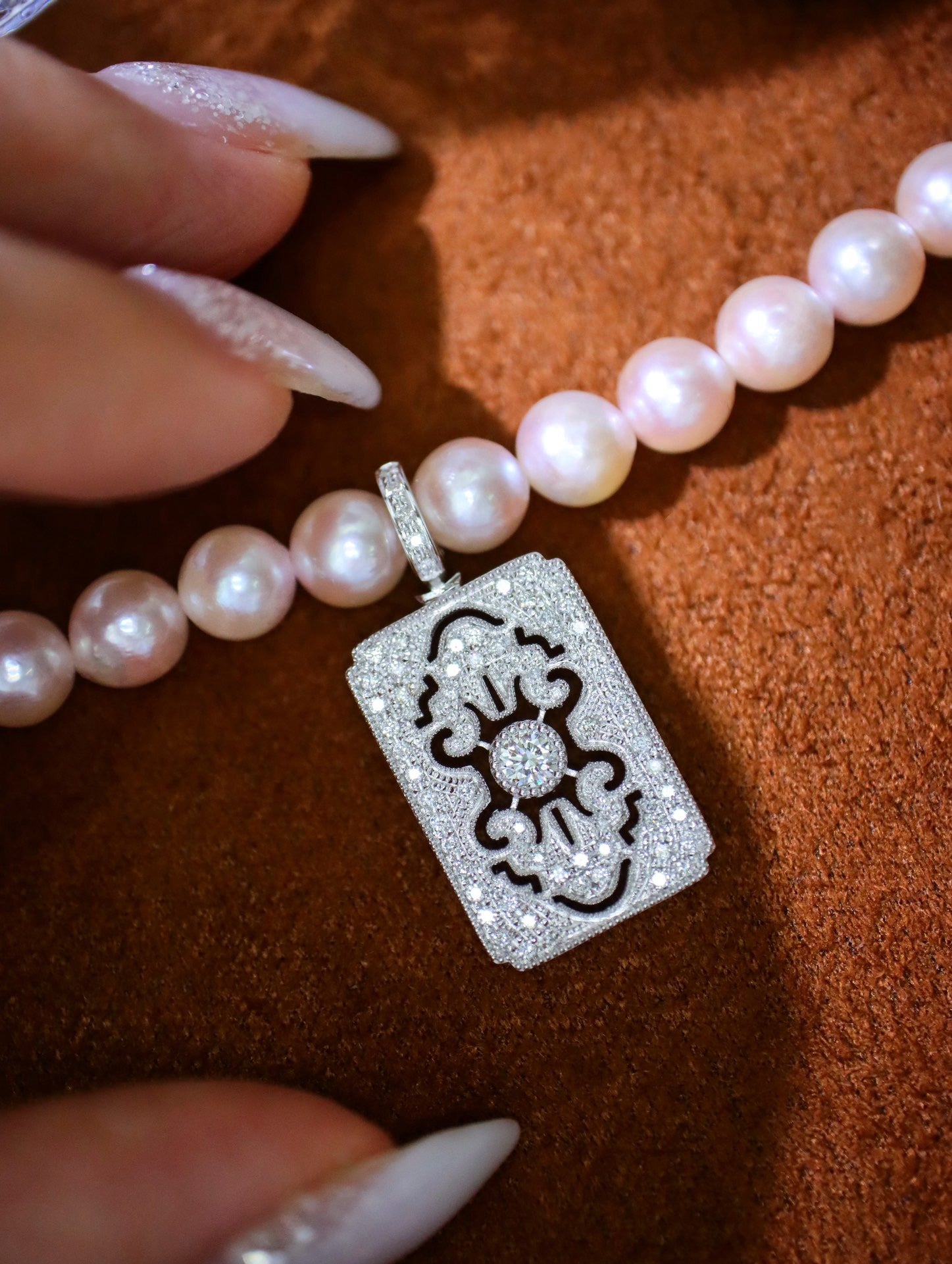 Serwa Jewellery | Art Deco Radiance – Diamond Pendant Necklace