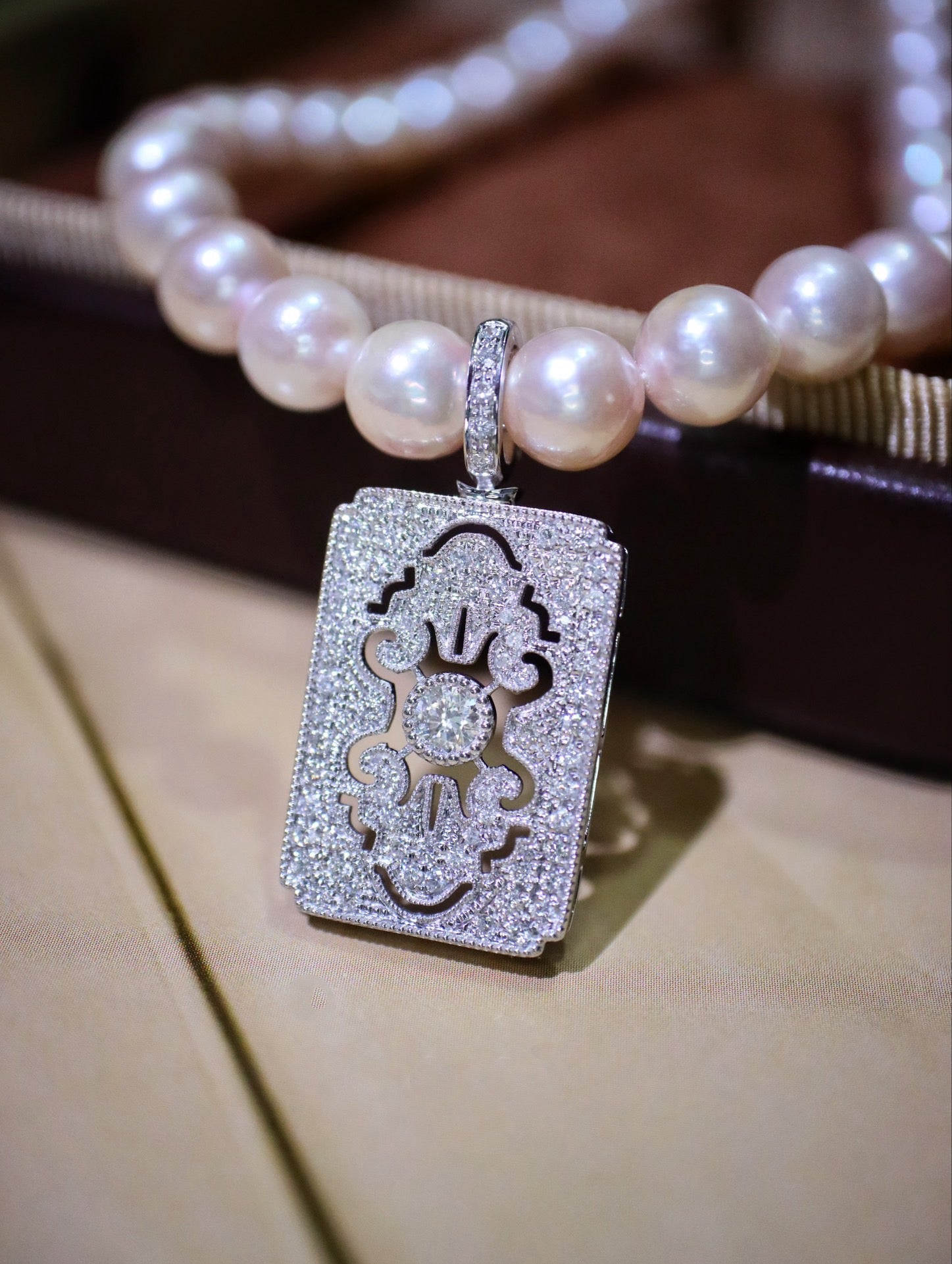 Serwa Jewellery | Art Deco Radiance – Diamond Pendant Necklace