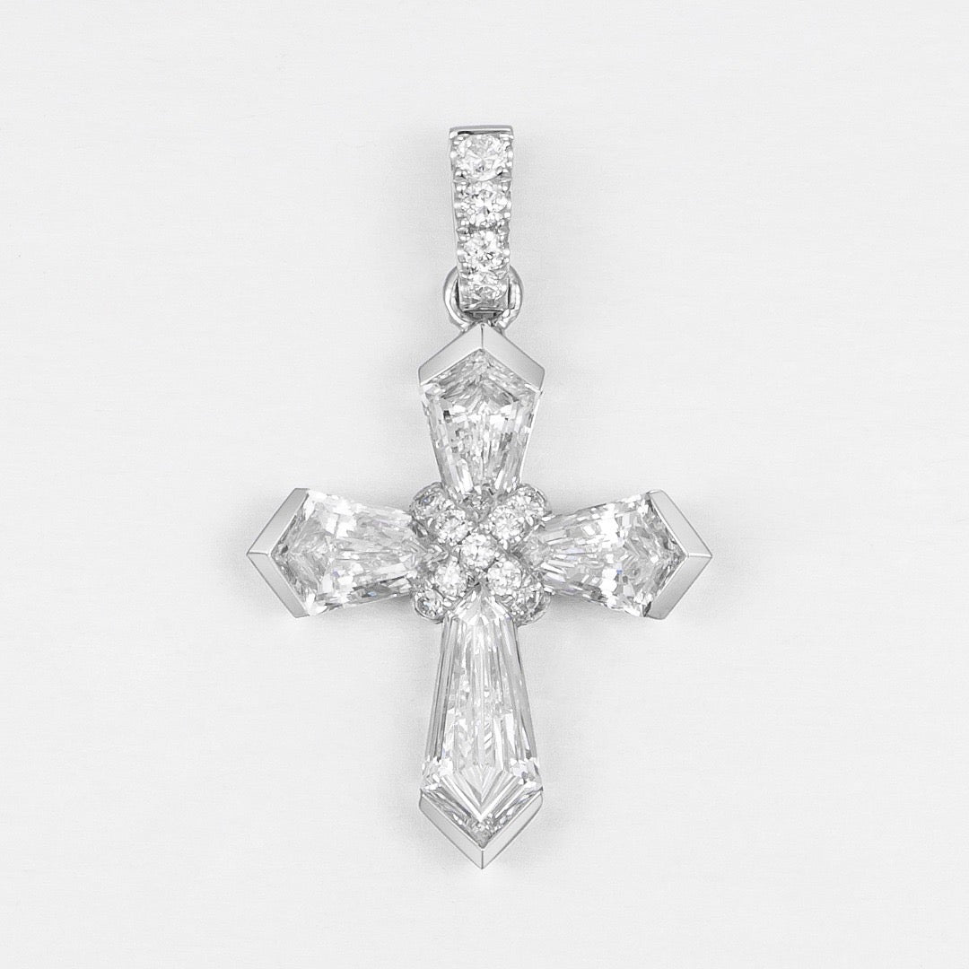 Serwa Jewellery | Eternal Cross – PT900 Lab-Grown Diamond Pendant