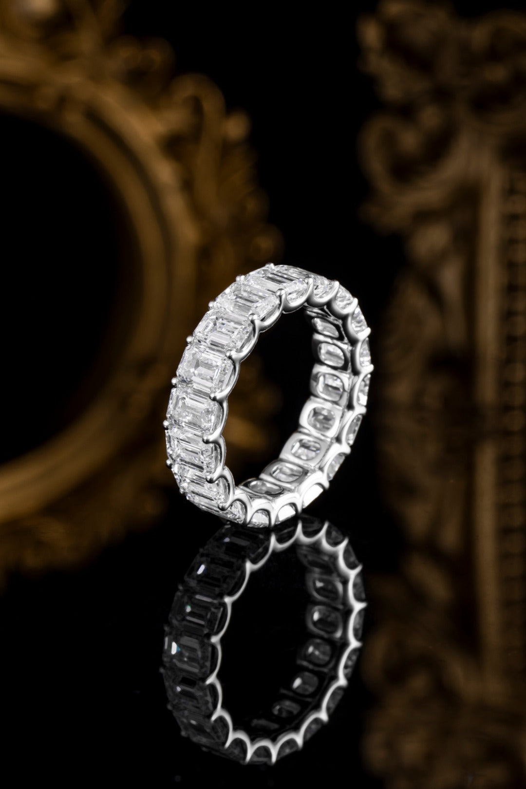 Serwa Jewellery | Aurora Columns – PT900 Emerald-Cut Lab-Grown Diamond Ring