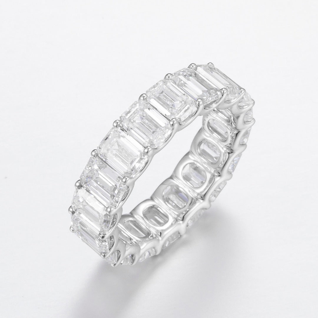Serwa Jewellery | Aurora Columns – PT900 Emerald-Cut Lab-Grown Diamond Ring