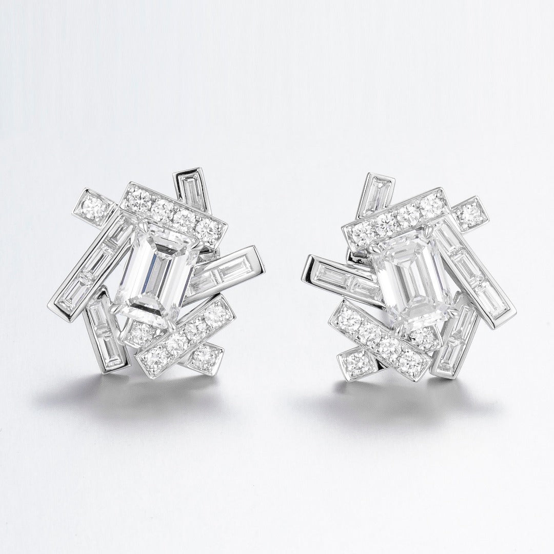 Serwa Jewellery | Celestial Arcs – PT900 Lab-Grown Diamond Earrings