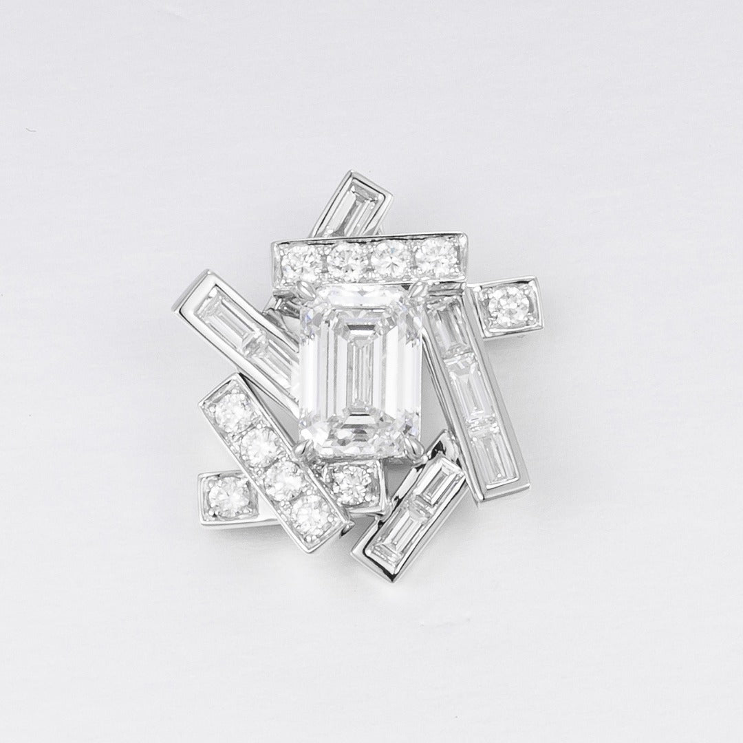 Serwa Jewellery | Art Deco Fragment – PT900 Lab-Grown Diamond Pendant