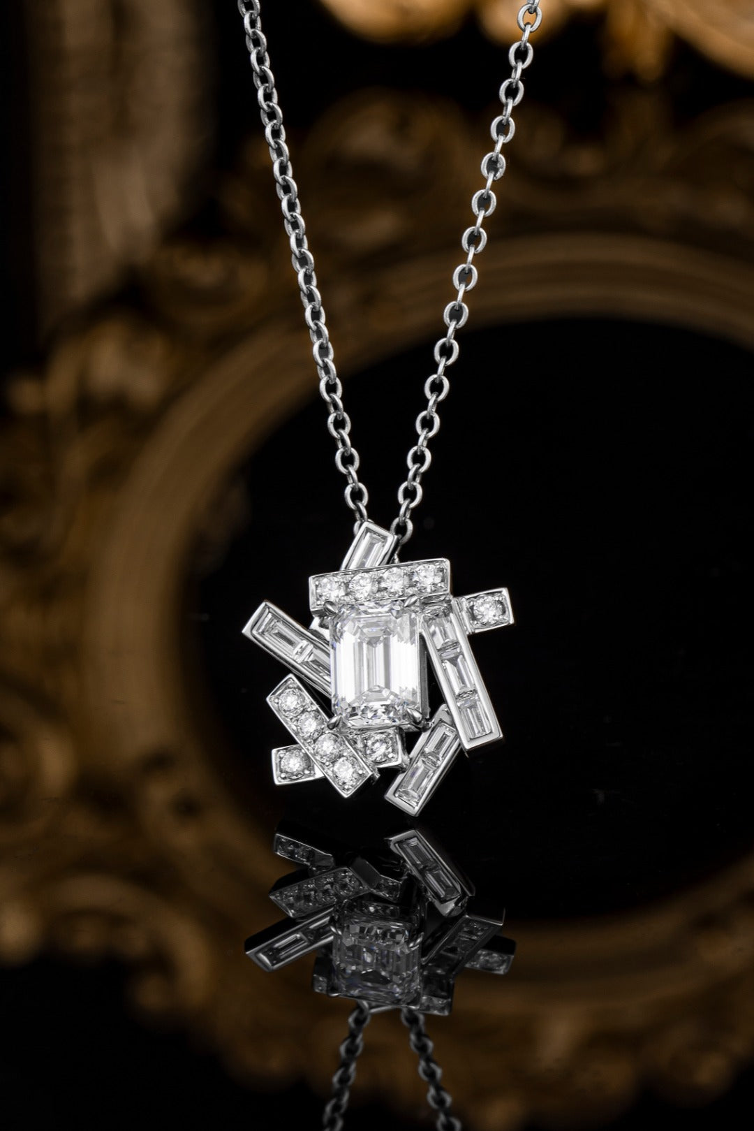 Serwa Jewellery | Art Deco Fragment – PT900 Lab-Grown Diamond Pendant