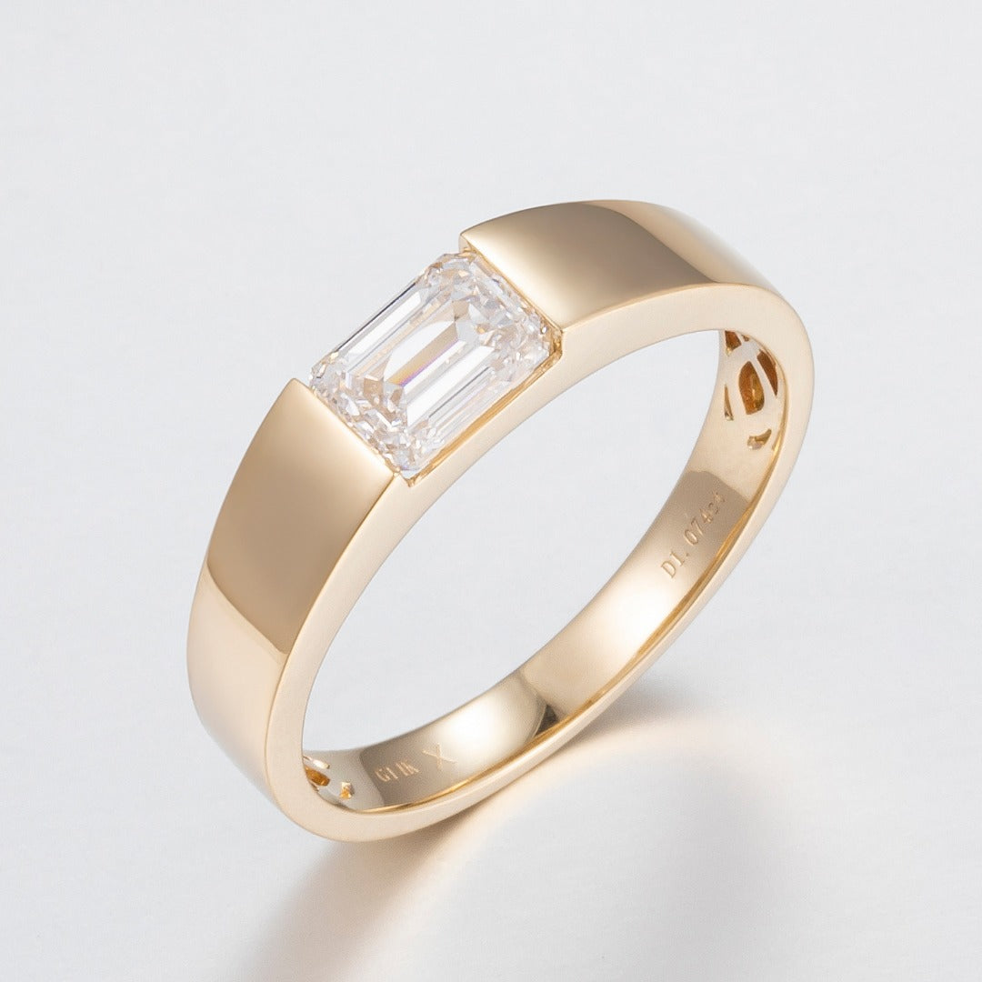 Serwa Jewellery | Modern Edge – 14K Gold Lab-Grown Diamond Ring