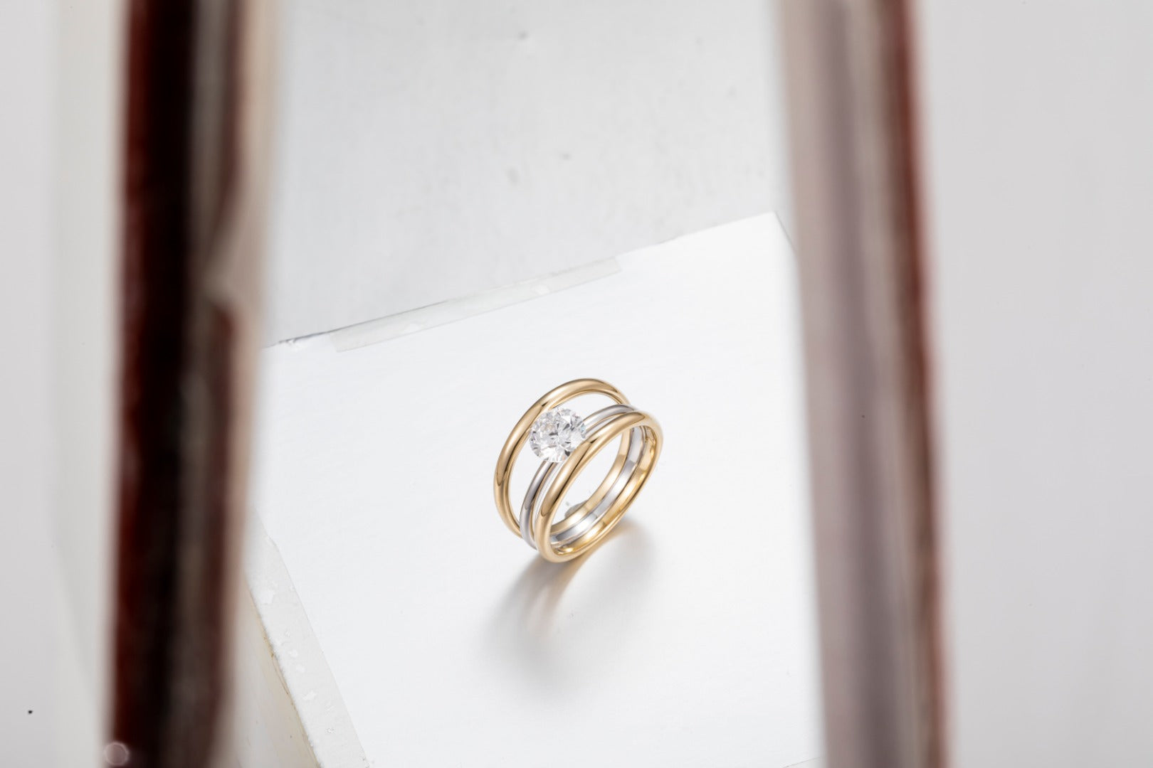 Serwa Jewellery | Stacked Harmony – 14K Gold Lab-Grown Diamond Ring