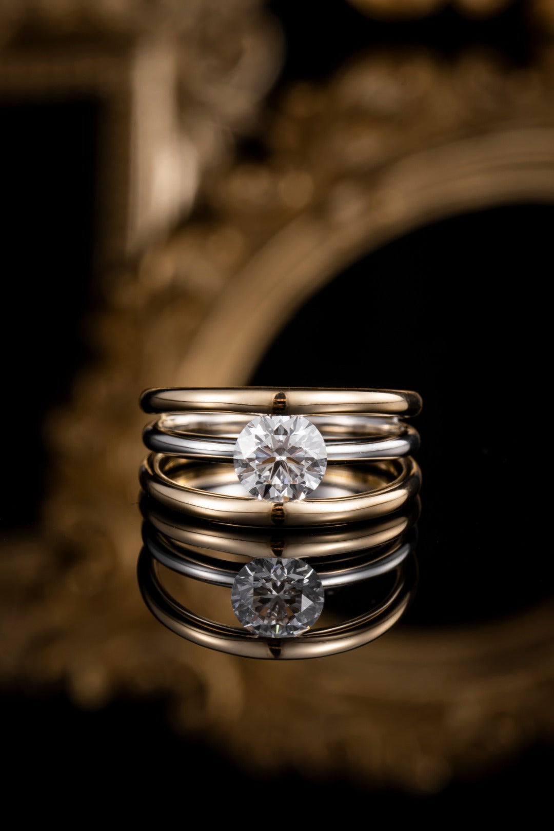 Serwa Jewellery | Stacked Harmony – 14K Gold Lab-Grown Diamond Ring