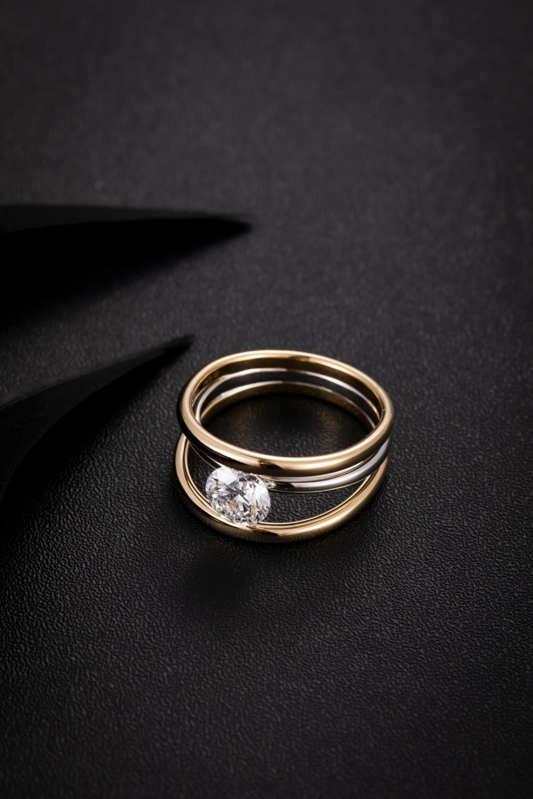 Serwa Jewellery | Stacked Harmony – 14K Gold Lab-Grown Diamond Ring