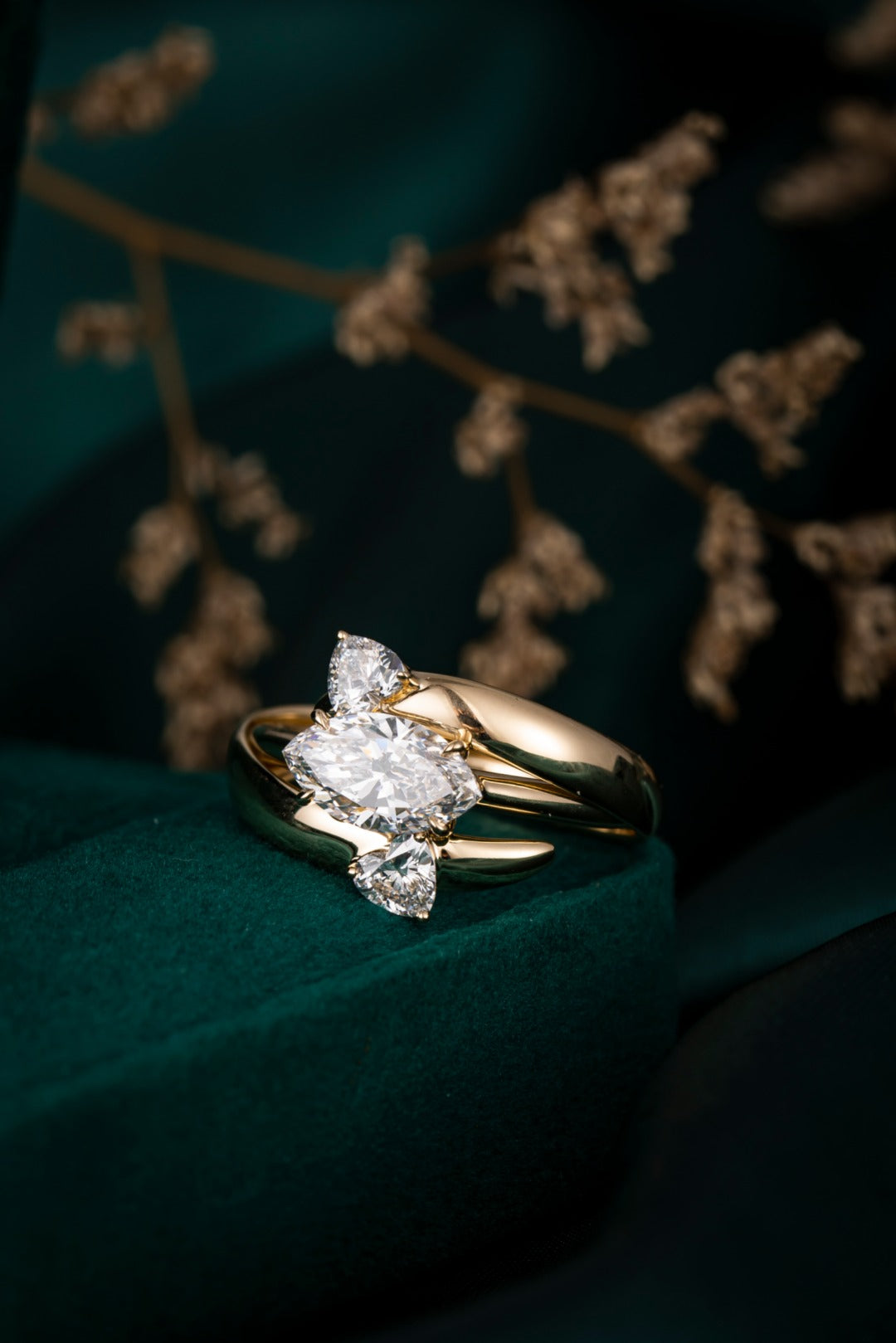 Serwa Jewellery | Gilded Harmony – 14K Gold Lab-Grown Diamond Ring
