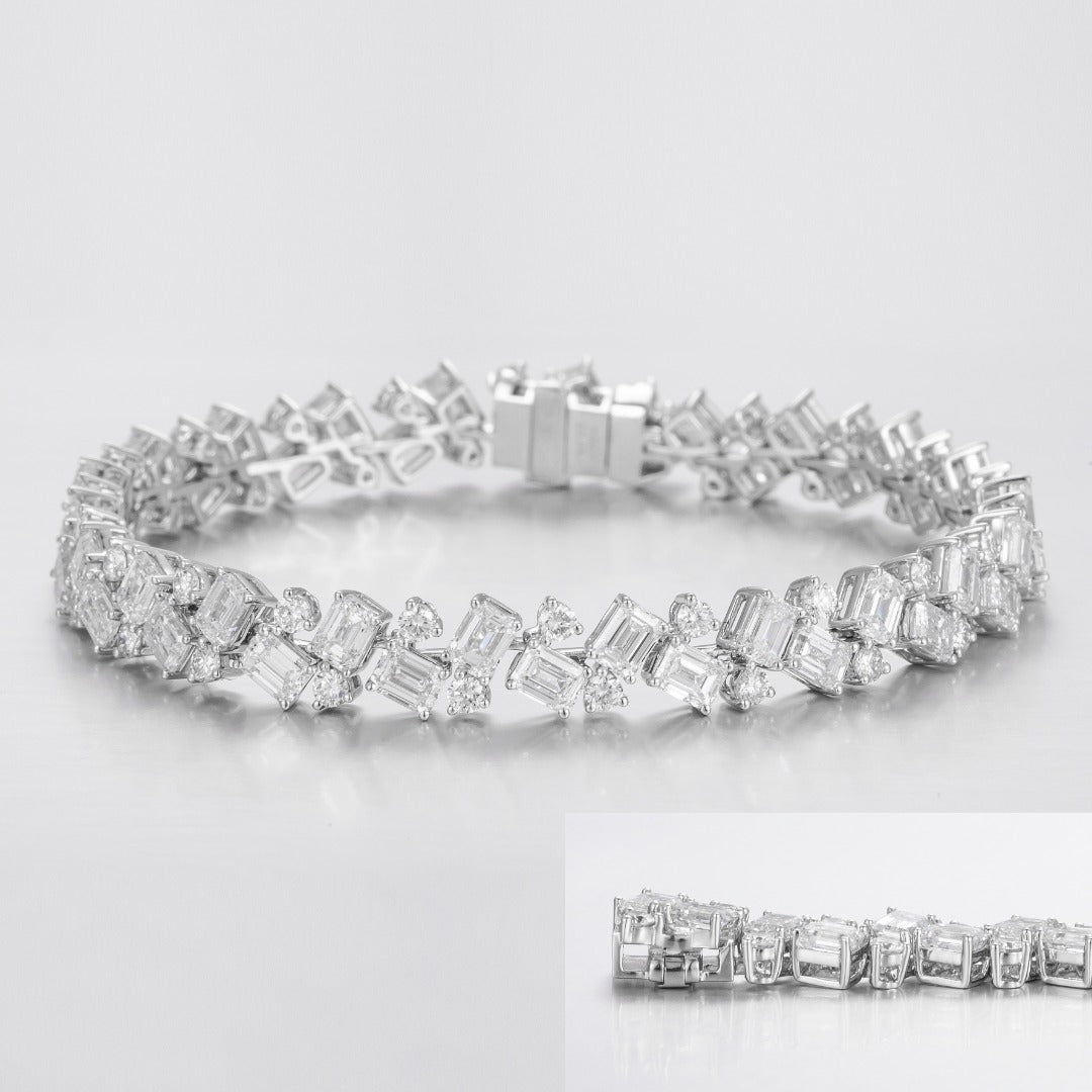 Serwa Jewellery | Architectural Brilliance – PT900 Lab-Grown Diamond Bracelet