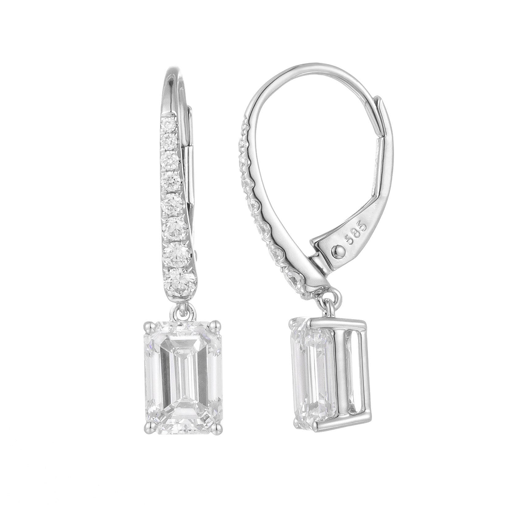 Serwa Jewellery | Emerald Light – 14K Gold Lab-Grown Diamond Earrings