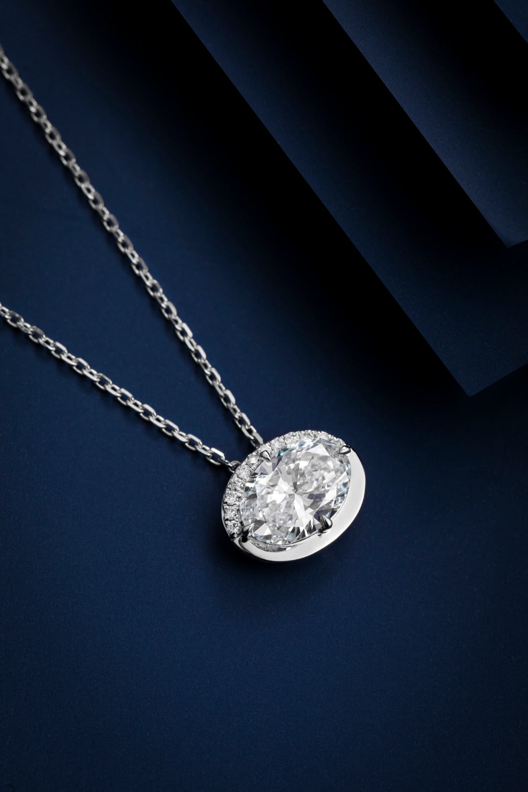 Serwa Jewellery | Luminous Halo – PT900 Lab-Grown Diamond Necklace