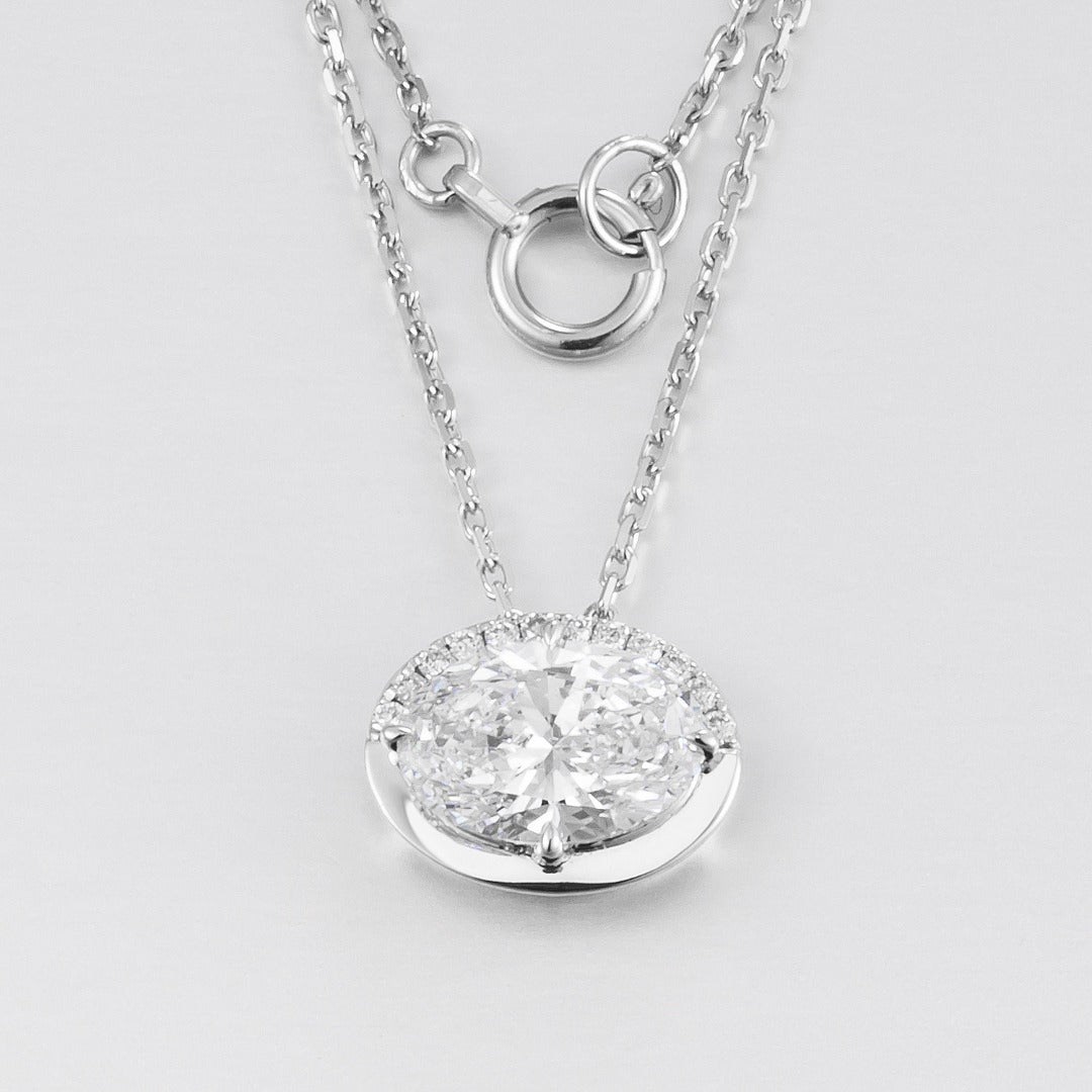 Serwa Jewellery | Luminous Halo – PT900 Lab-Grown Diamond Necklace