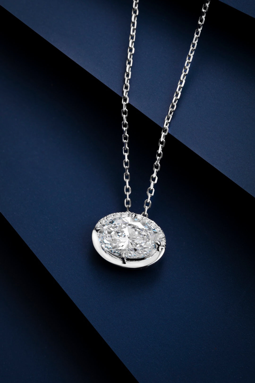 Serwa Jewellery | Luminous Halo – PT900 Lab-Grown Diamond Necklace