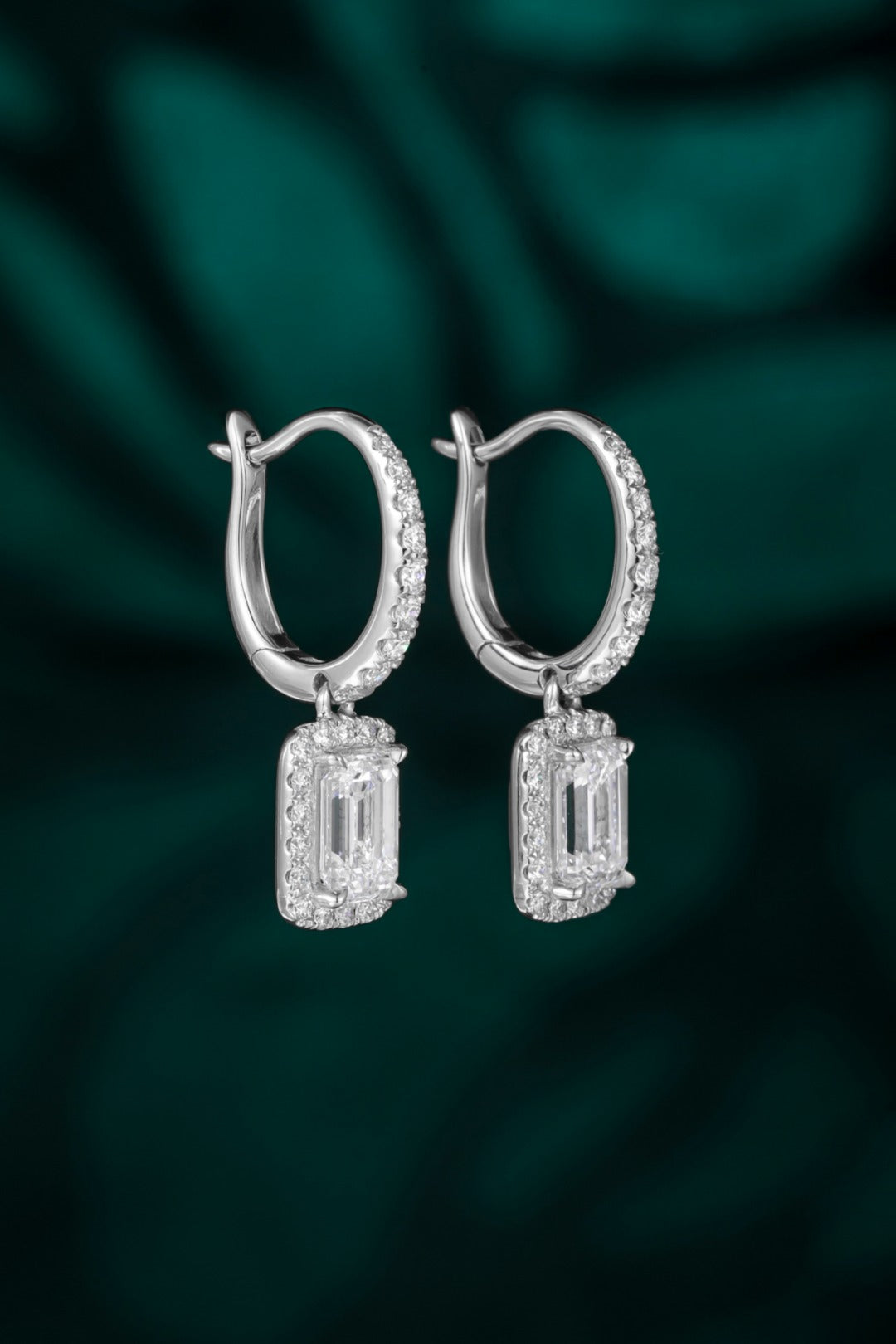 Serwa Jewellery | Luminous Halo – PT900 Lab-Grown Diamond Earrings