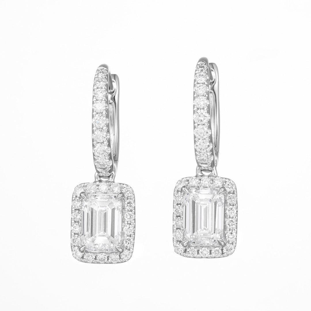 Serwa Jewellery | Luminous Halo – PT900 Lab-Grown Diamond Earrings