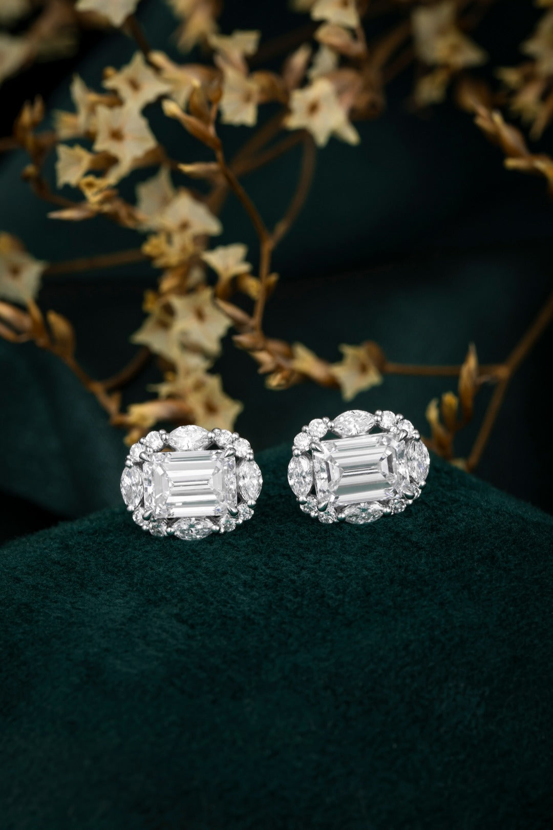Serwa Jewellery | Luminous Halo – PT900 Lab-Grown Diamond Stud Earrings
