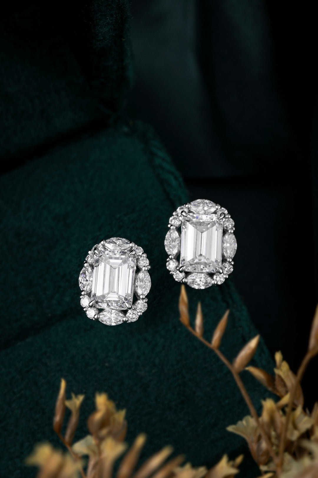 Serwa Jewellery | Luminous Halo – PT900 Lab-Grown Diamond Stud Earrings