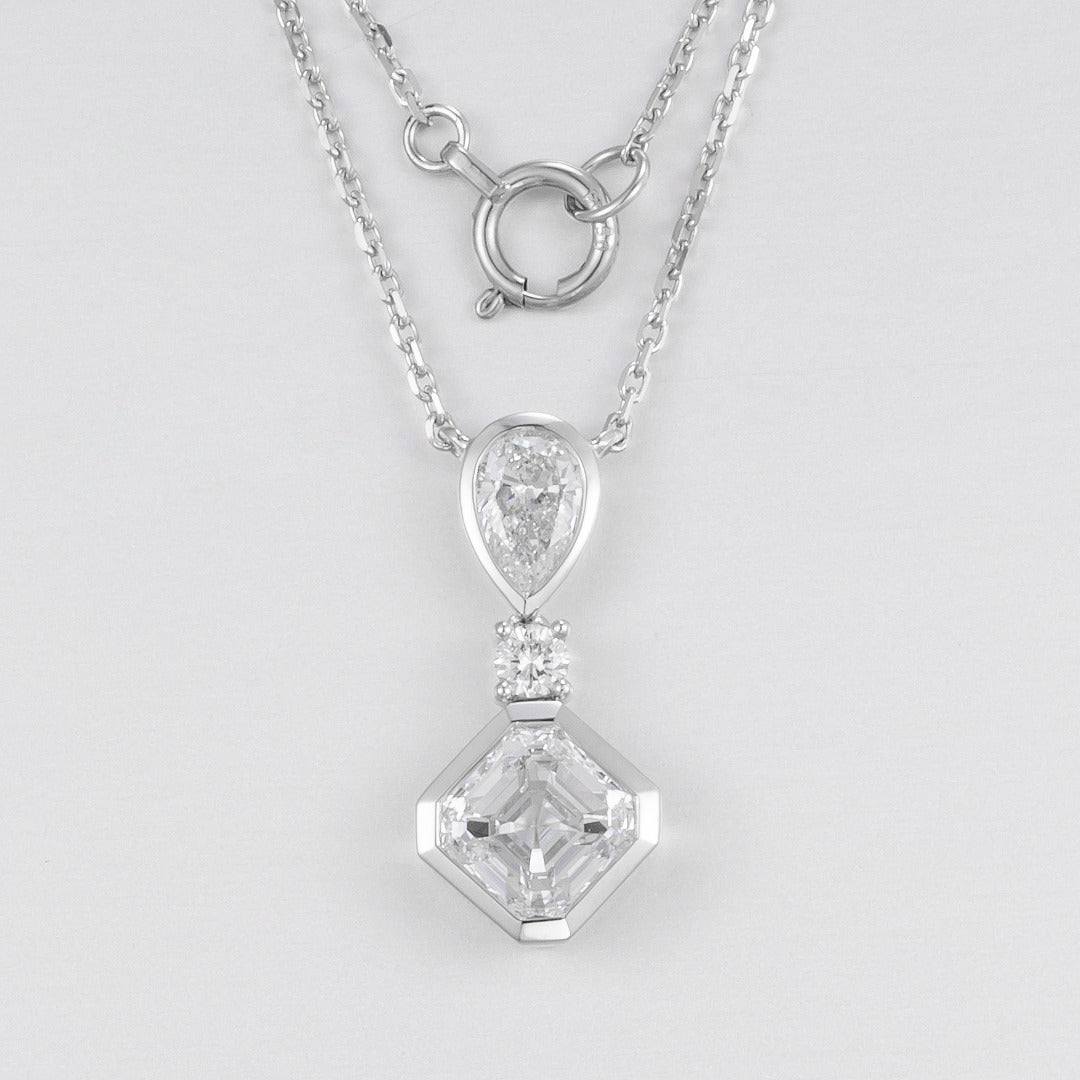 Serwa Jewellery | Sculpted Brilliance – PT900 Lab-Grown Diamond Pendant Necklace
