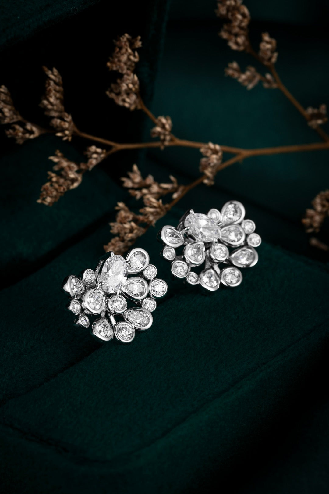 Serwa Jewellery | Floral Radiance – PT900 Lab-Grown Diamond Earrings