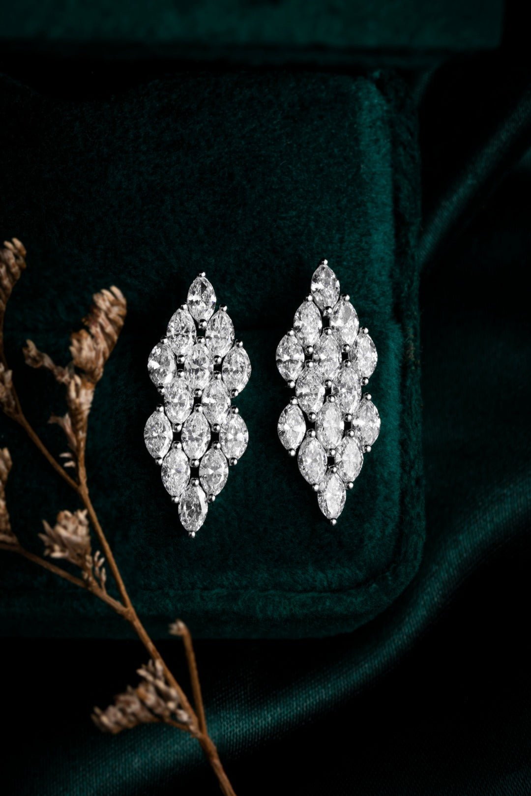 Serwa Jewellery | Marquise Cascade – PT900 Lab-Grown Diamond Earrings