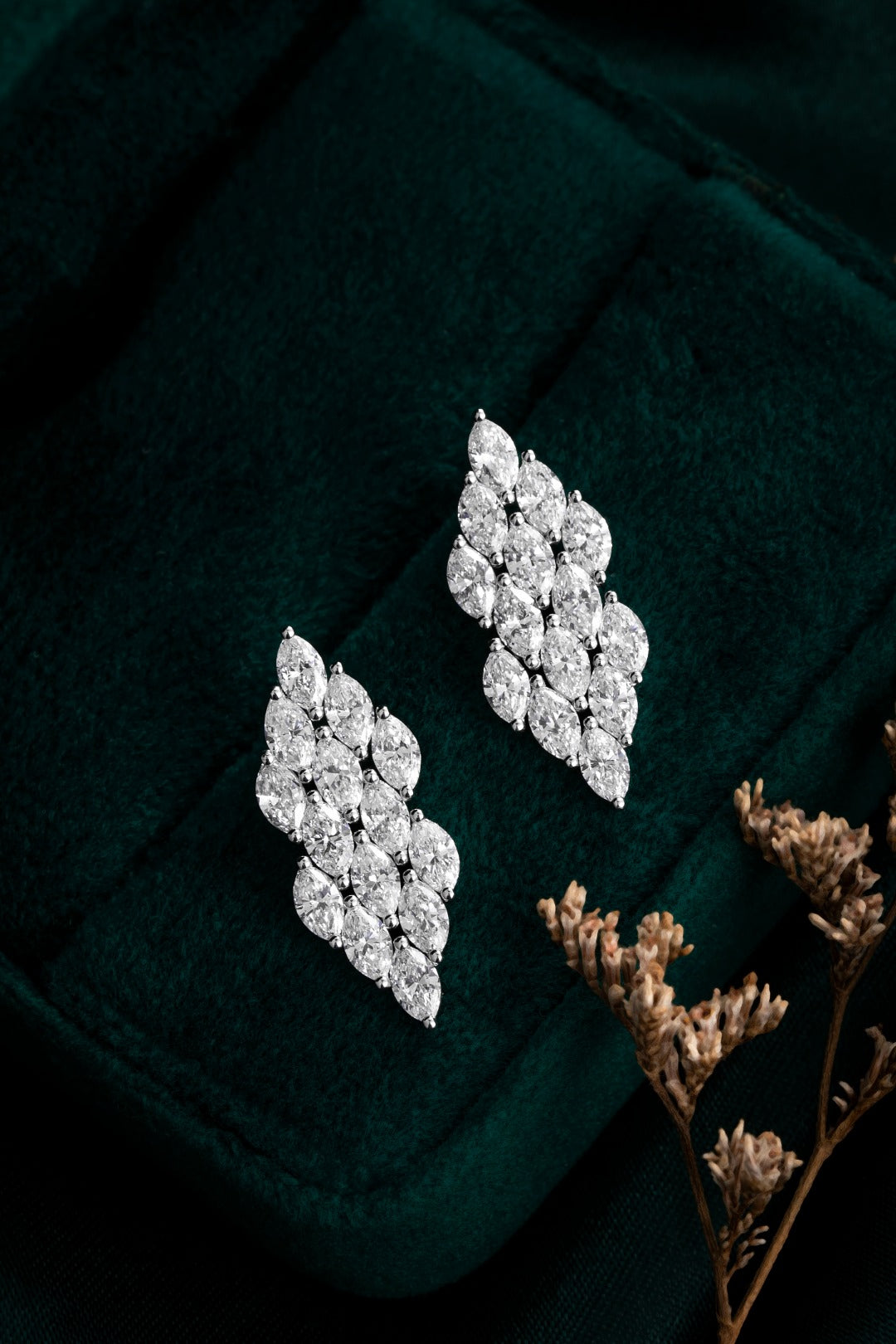 Serwa Jewellery | Marquise Cascade – PT900 Lab-Grown Diamond Earrings