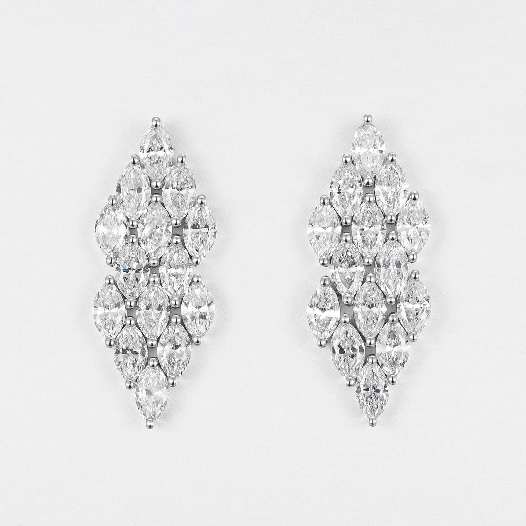 Serwa Jewellery | Marquise Cascade – PT900 Lab-Grown Diamond Earrings