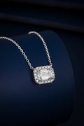 Serwa Jewellery | Emerald Halo – PT900 Lab-Grown Diamond Necklace