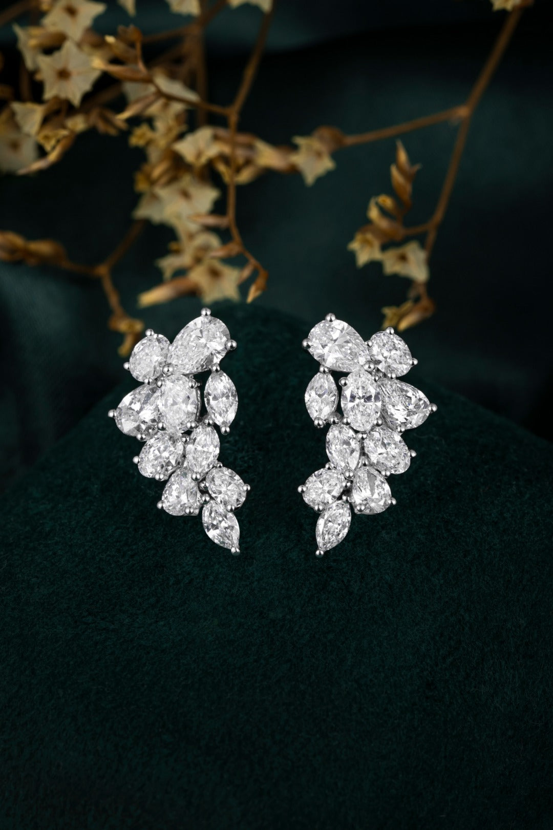 Serwa Jewellery | Botanical Cluster – PT900 Lab-Grown Diamond Earrings