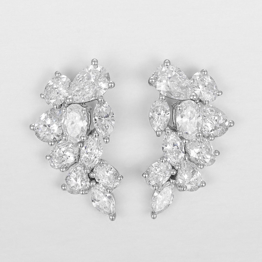 Serwa Jewellery | Botanical Cluster – PT900 Lab-Grown Diamond Earrings