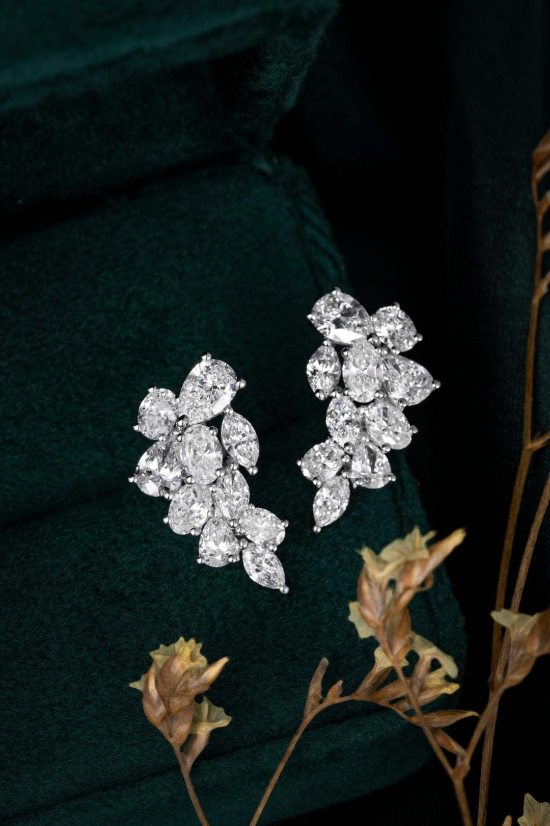 Serwa Jewellery | Botanical Cluster – PT900 Lab-Grown Diamond Earrings