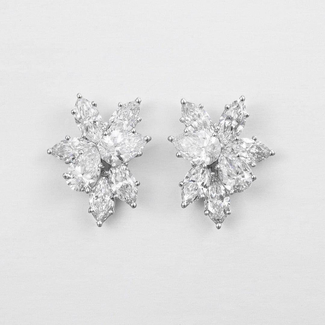 Serwa Jewellery | Star Bloom – PT900 Lab-Grown Diamond Stud Earrings