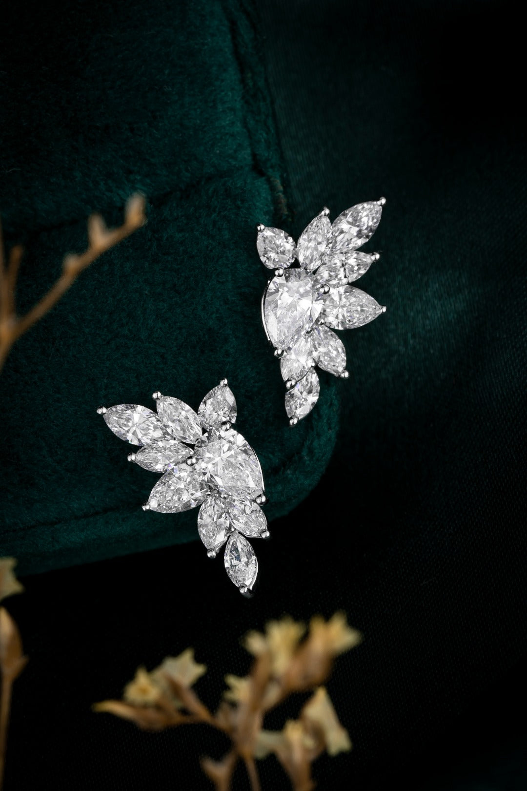 Serwa Jewellery | Floral Radiance – 14K Lab-Grown Diamond Stud Earrings