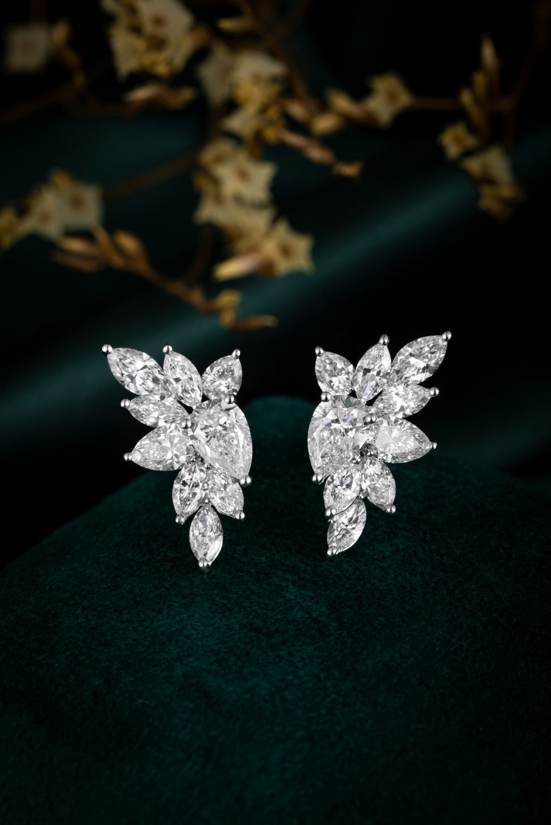 Serwa Jewellery | Floral Radiance – 14K Lab-Grown Diamond Stud Earrings