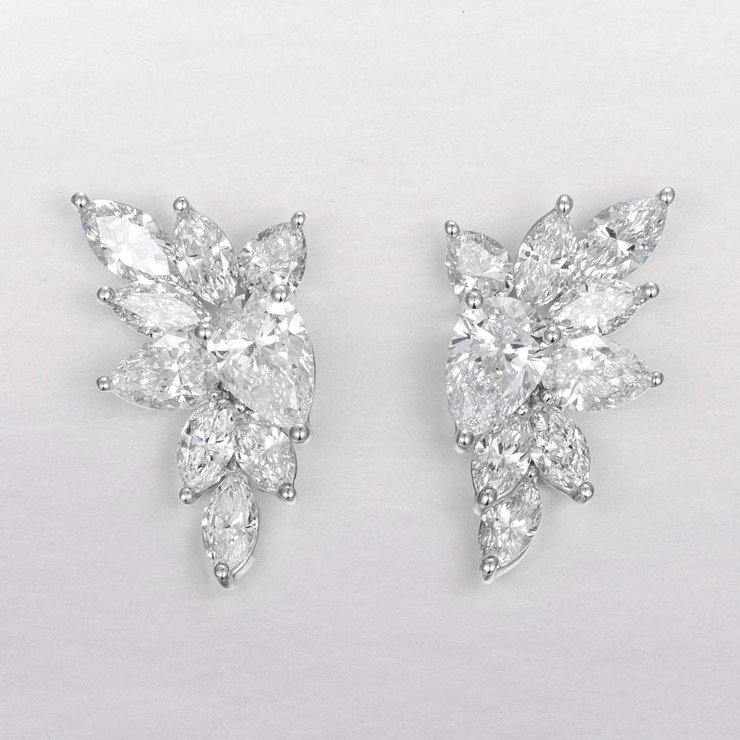 Serwa Jewellery | Floral Radiance – 14K Lab-Grown Diamond Stud Earrings