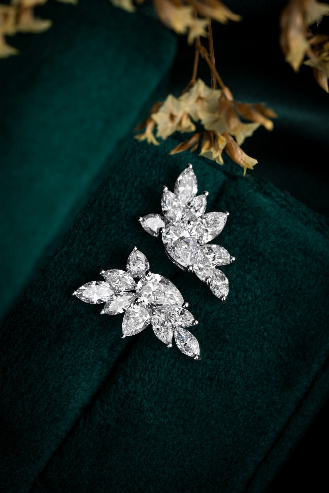 Serwa Jewellery | Floral Radiance – 14K Lab-Grown Diamond Stud Earrings