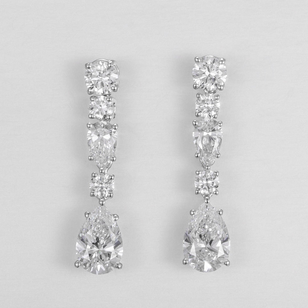Serwa Jewellery | Luminous Drop – PT900 Lab-Grown Diamond Earrings