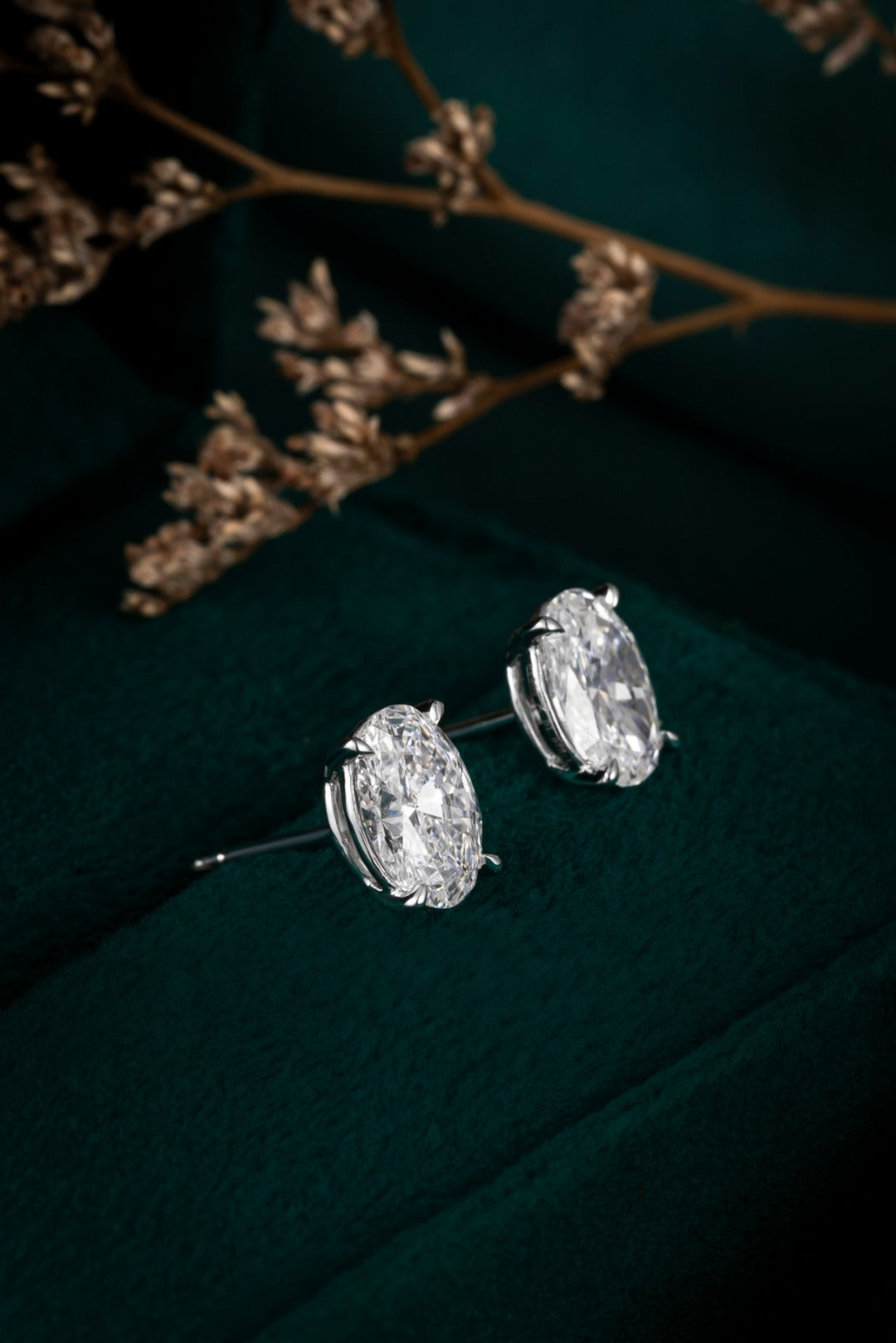 Serwa Jewellery | Pure Oval – PT900 Lab-Grown Diamond Stud Earrings