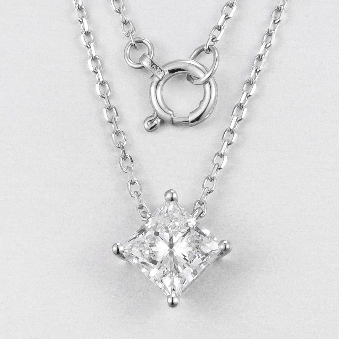 Serwa Jewellery | Pure Square – PT950 Lab-Grown Diamond Necklace