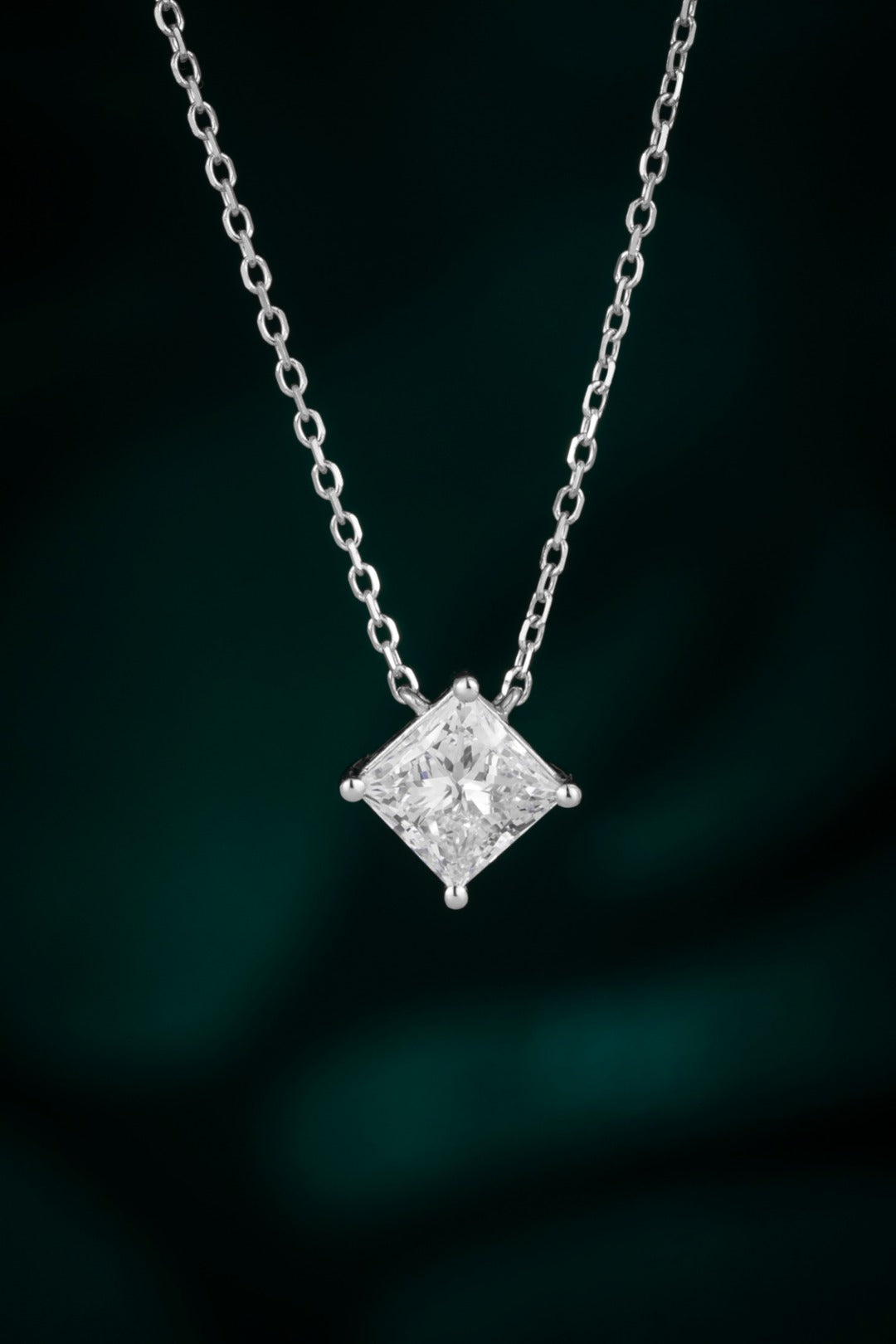 Serwa Jewellery | Pure Square – PT950 Lab-Grown Diamond Necklace
