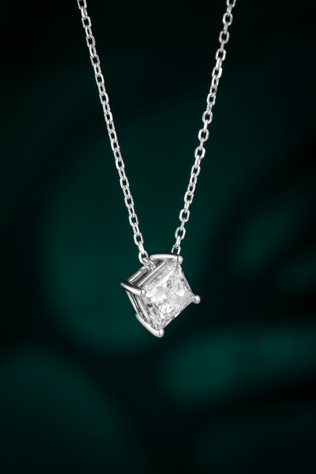Serwa Jewellery | Pure Square – PT950 Lab-Grown Diamond Necklace