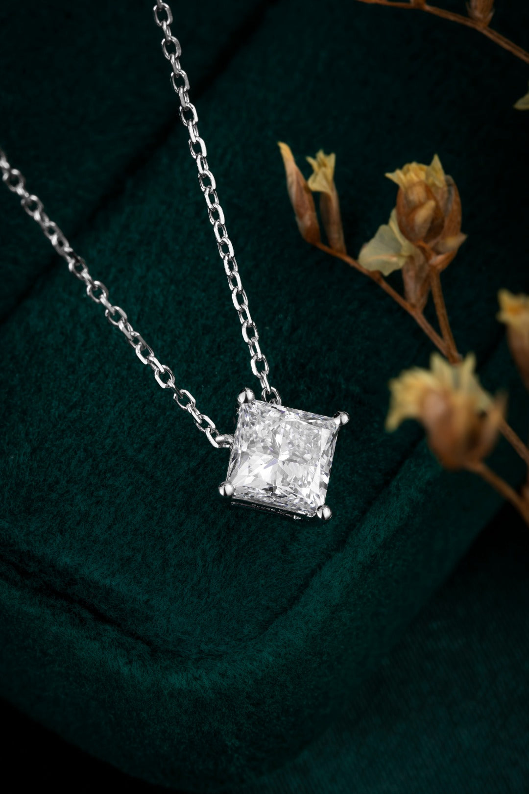 Serwa Jewellery | Pure Square – PT950 Lab-Grown Diamond Necklace